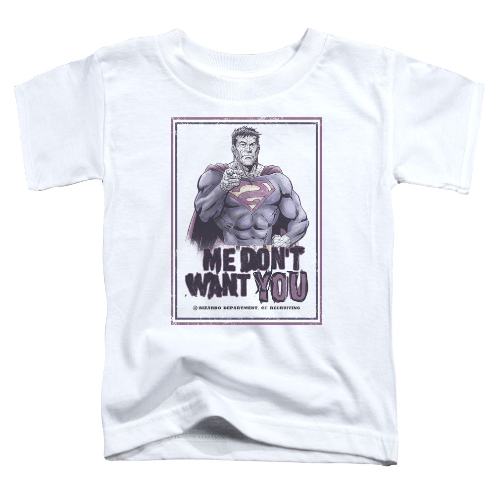 SUPERMAN DONT WANT YOU - S/S TODDLER TEE - WHITE - T-Shirt