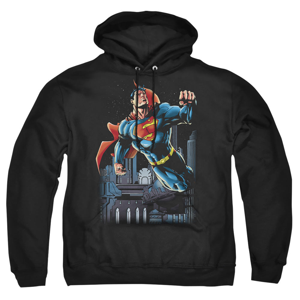 Superman - Night Fight - Adult Pull-over Hoodie - Black