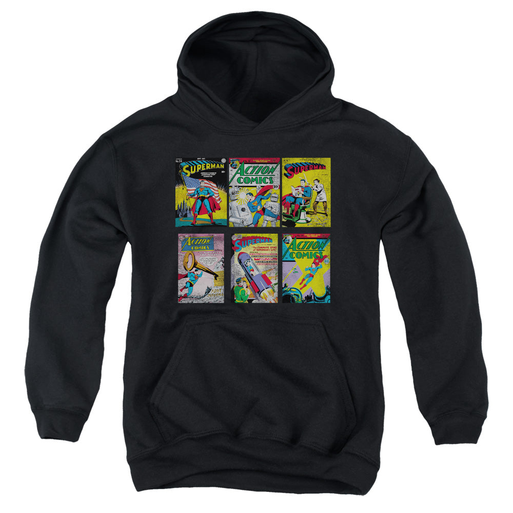 Superman - Sm Covers - Youth Pull-over Hoodie - Black