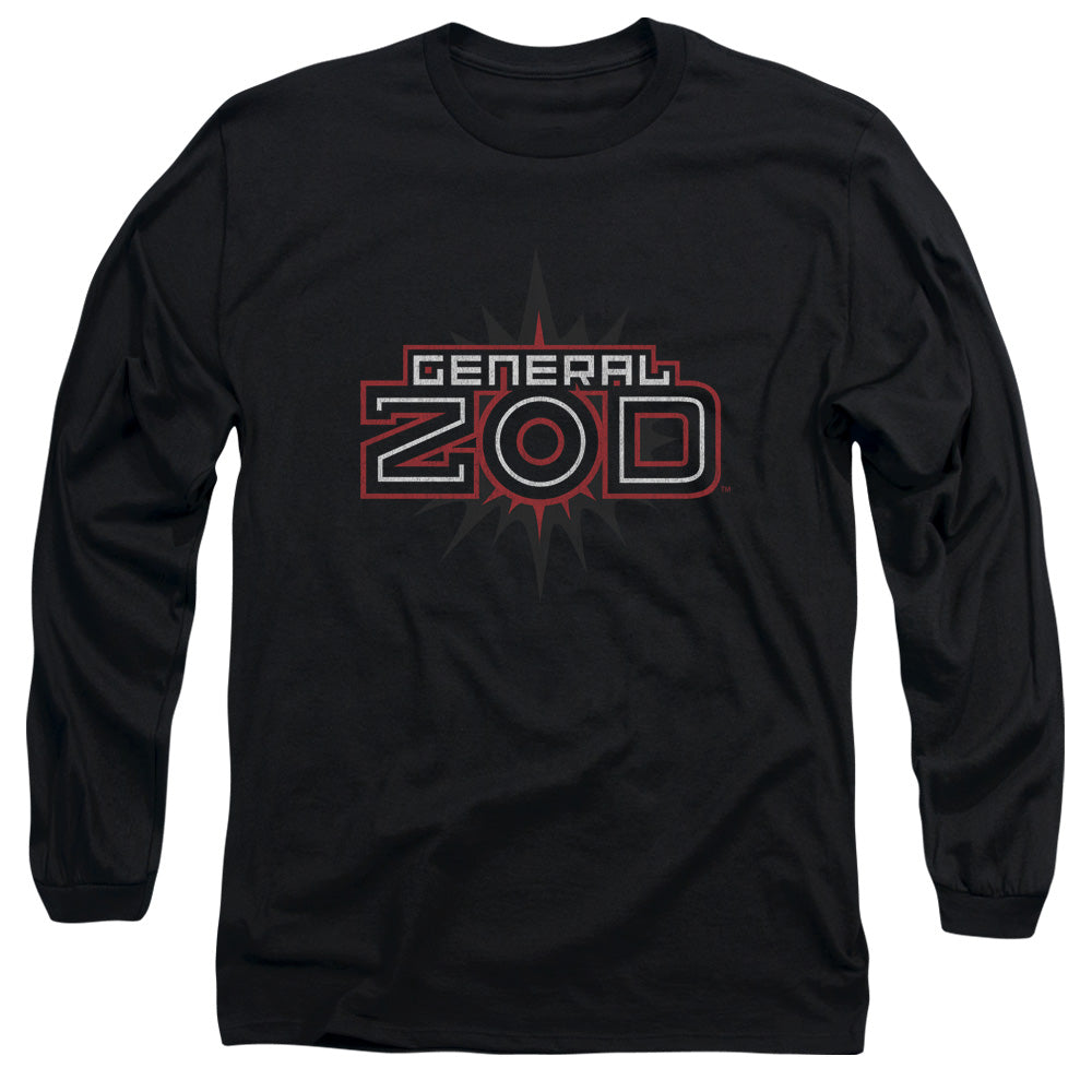 Superman - Zod Logo - Long Sleeve Adult 18/1 - Black T-shirt