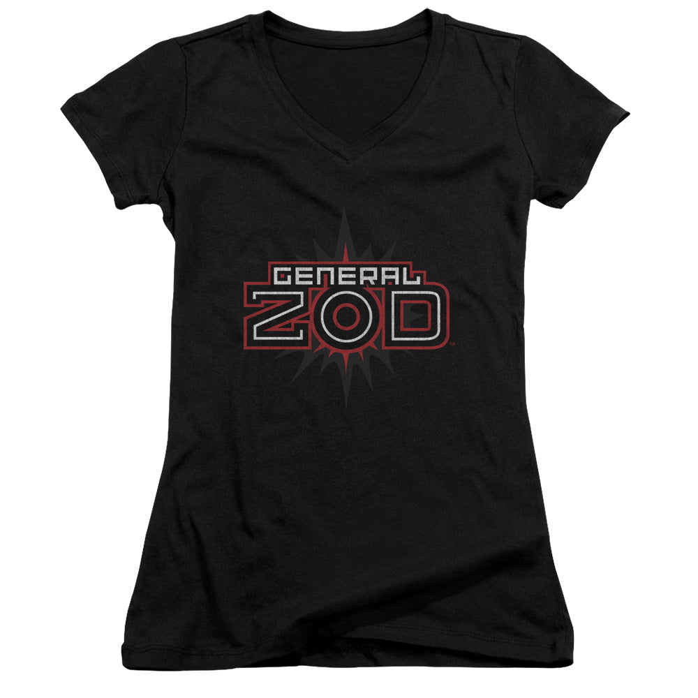 Superman - Zod Logo - Junior V-neck - Black