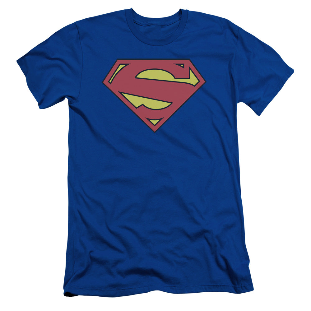 Superman - New 52 Shield - Short Sleeve Adult 30/1 - Royal Blue T-shirt