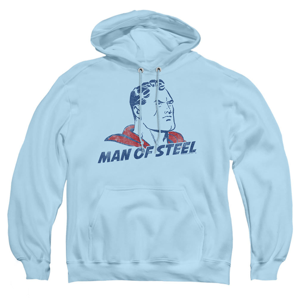 Superman - The Man - Adult Pull-over Hoodie - Light Blue