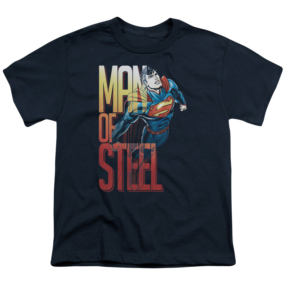 Superman - Steel Flight - Short Sleeve Youth 18/1 - Navy T-shirt