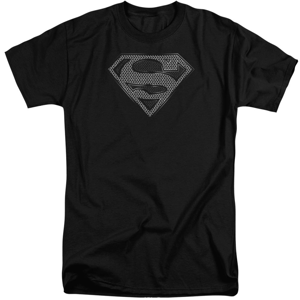 Superman - Chainmail - Short Sleeve Adult Tall - Black T-shirt