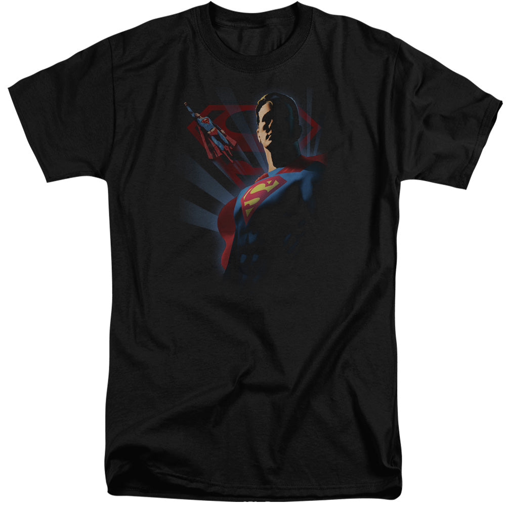 Superman - Super Deco - Short Sleeve Adult Tall - Black T-shirt