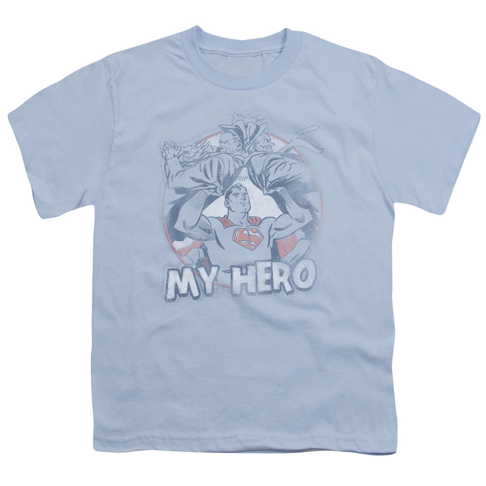 Superman - My Hero - Short Sleeve Youth 18/1 - Light Blue T-shirt