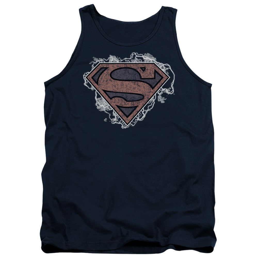 Superman - Storm Cloud Supes - Adult Tank - Navy