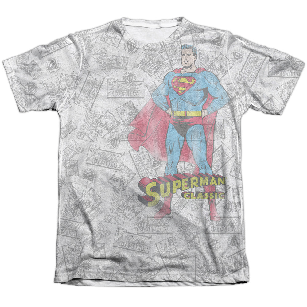 Superman - Classic - Adult 65/35 Poly/cotton Short Sleeve Tee - White T-shirt