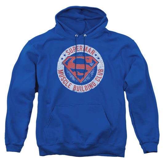 Superman - Muscle Club - Adult Pull-over Hoodie - Royal Blue