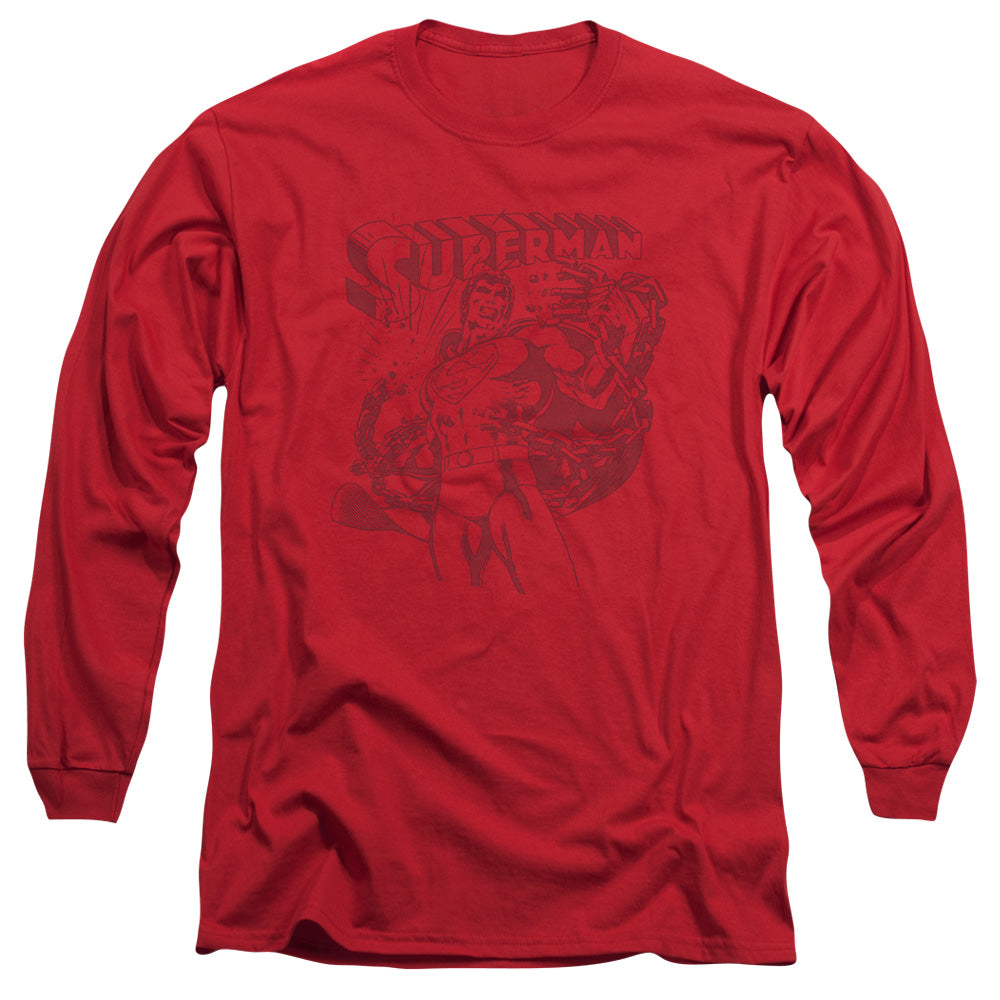 SUPERMAN CODE RED - L/S ADULT 18/1 - RED T-Shirt