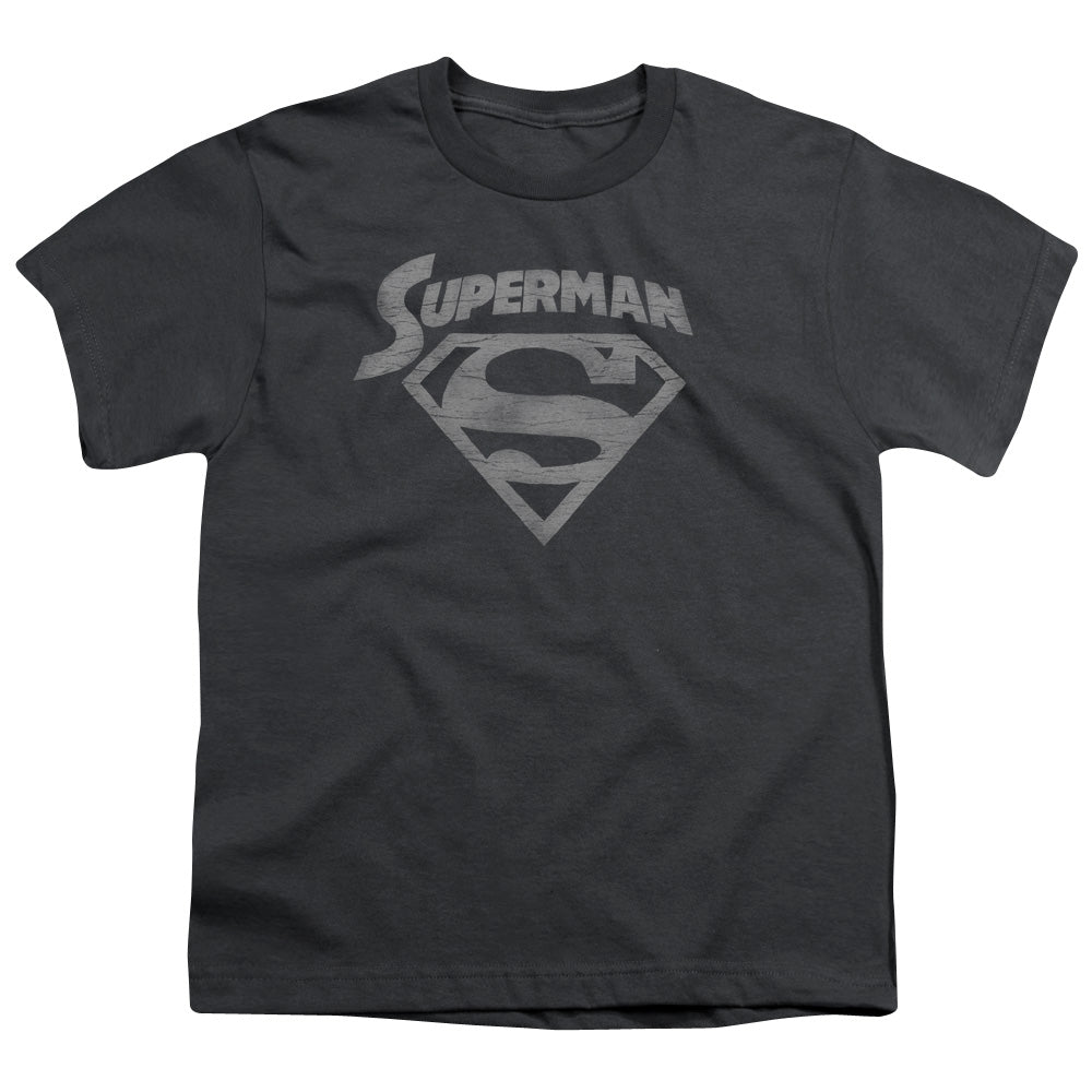 Superman - Super Arch - Short Sleeve Youth 18/1 - Charcoal T-shirt