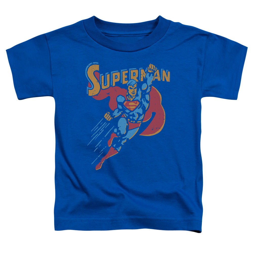 Superman - Life Like Action - Short Sleeve Toddler Tee - Royal Blue T-shirt