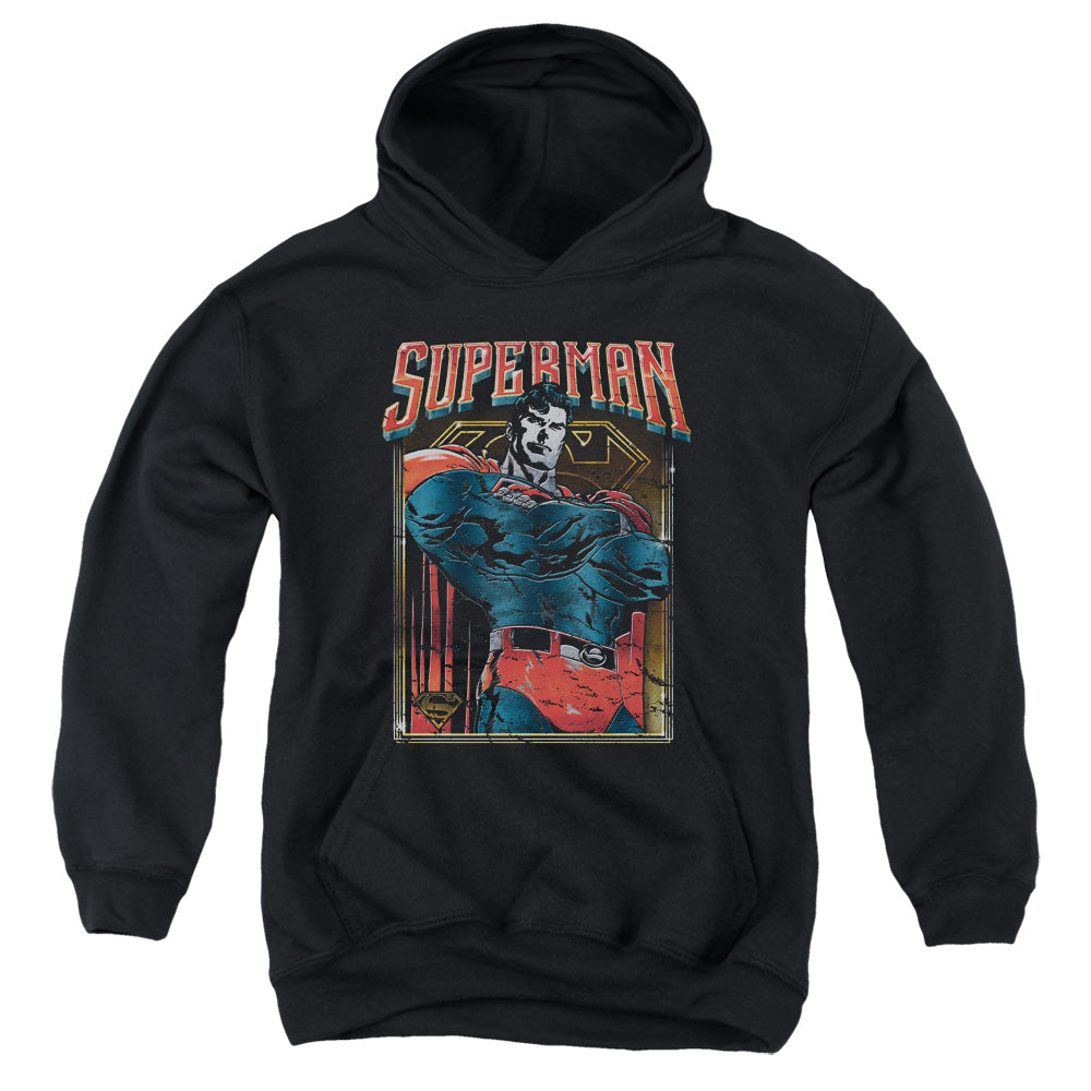 Superman - Head Bang - Youth Pull-over Hoodie - Black