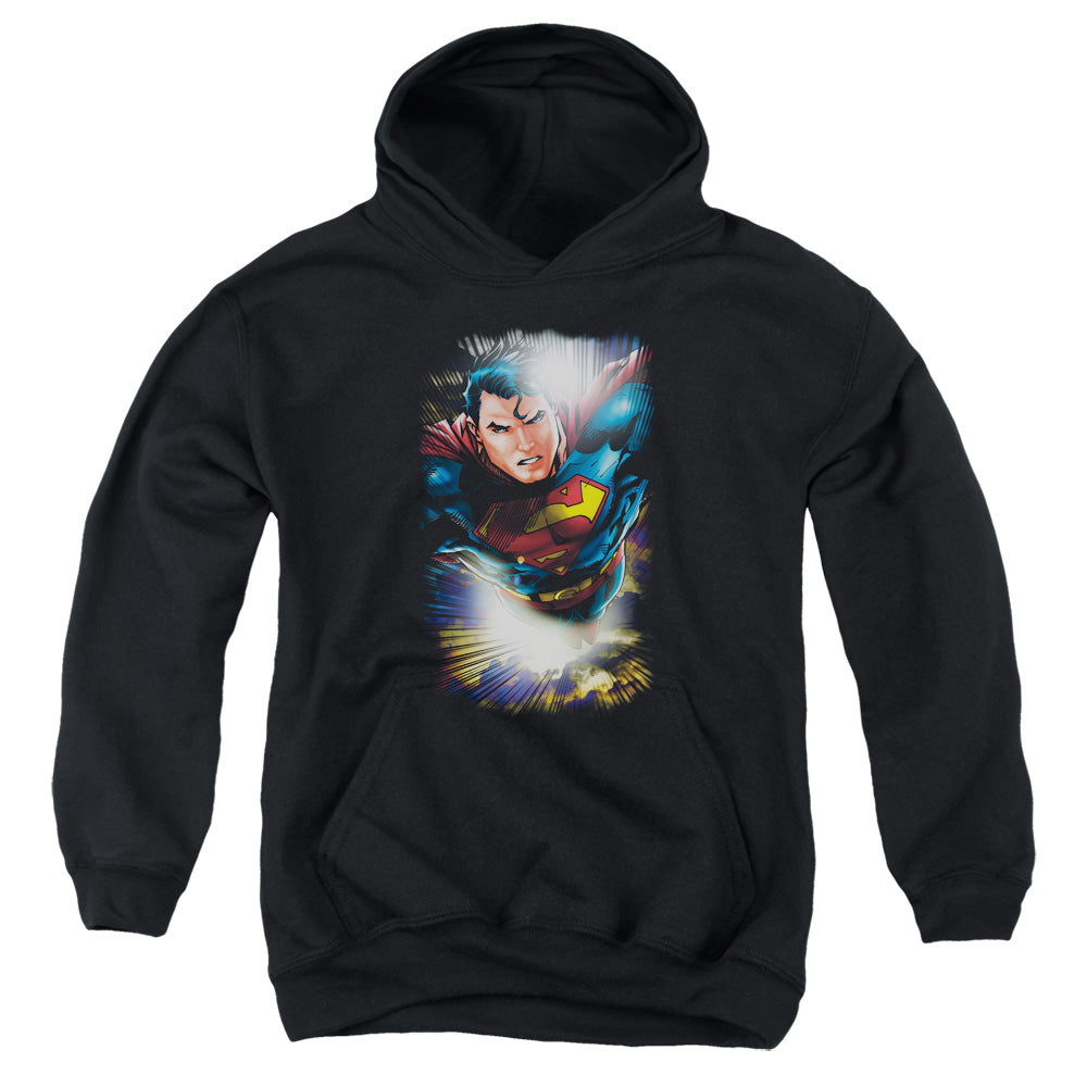 Superman - In The Sky - Youth Pull-over Hoodie - Black