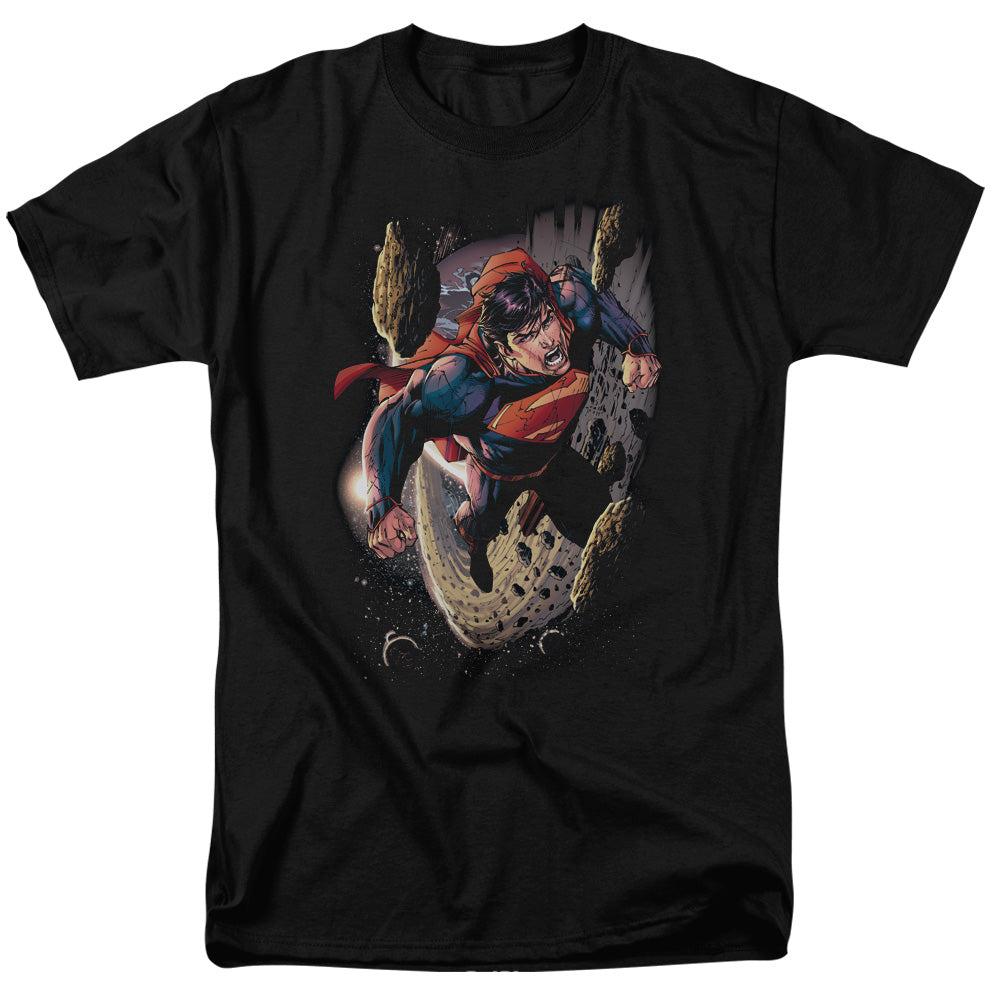 Superman - Orbit - Short Sleeve Adult 18/1 - Black T-shirt