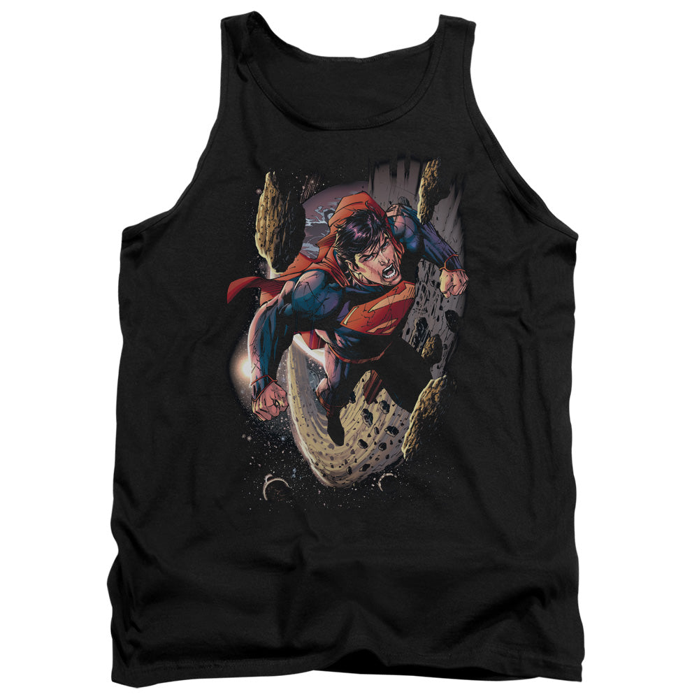 Superman - Orbit - Adult Tank - Black