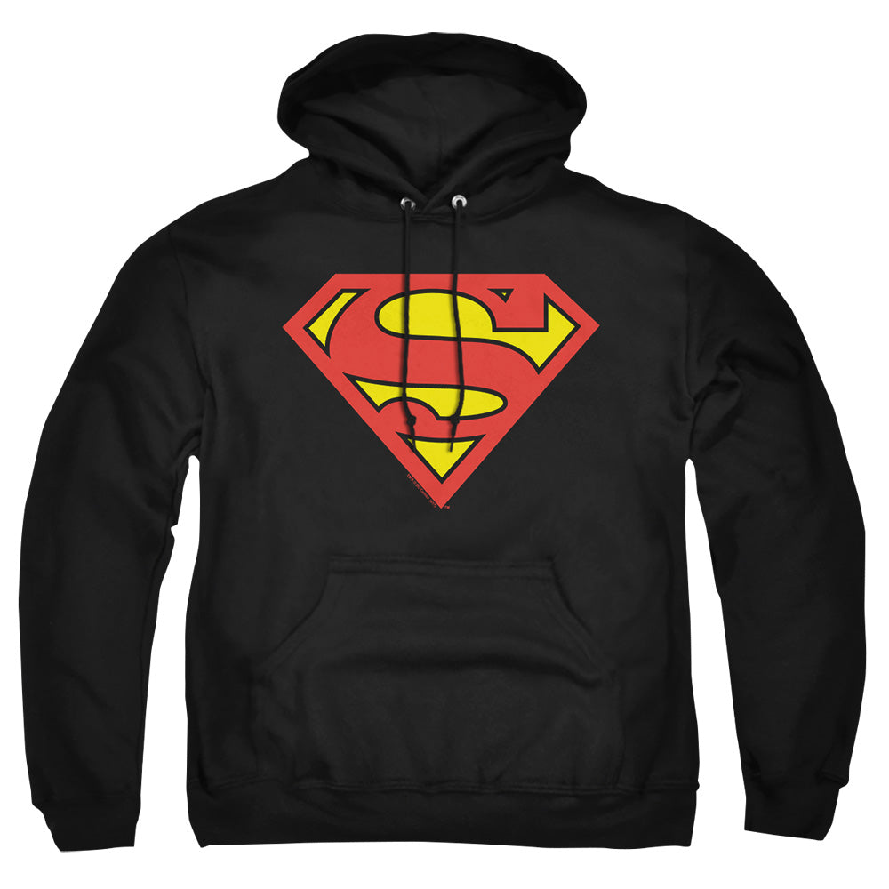 Superman - Classic Logo - Adult Pull-over Hoodie - Black