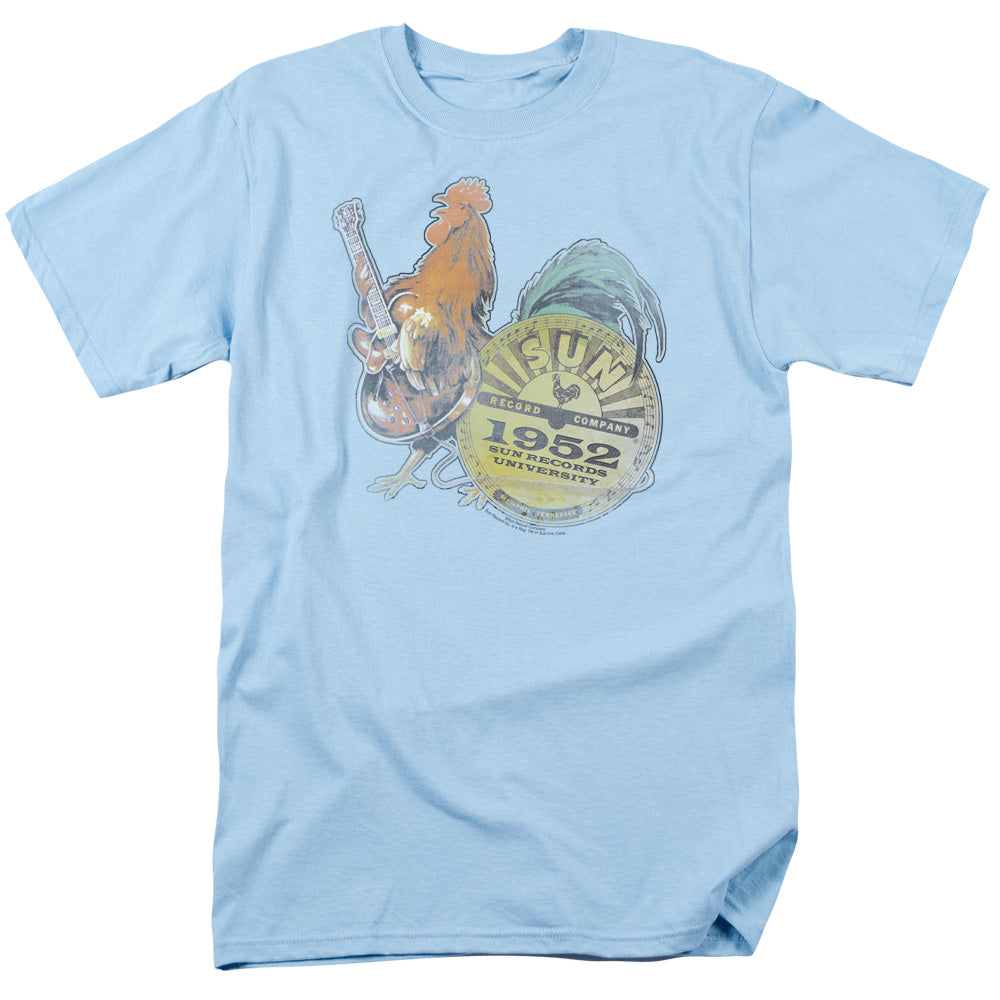 Sun - Rockin Rooster - Short Sleeve Adult 18/1 - Light Blue T-shirt