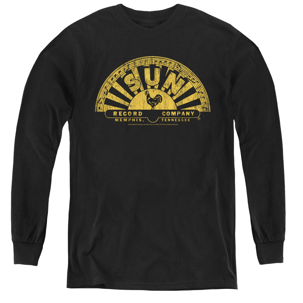 Sun - Tattered Logo - Youth Long Sleeve Tee - Black