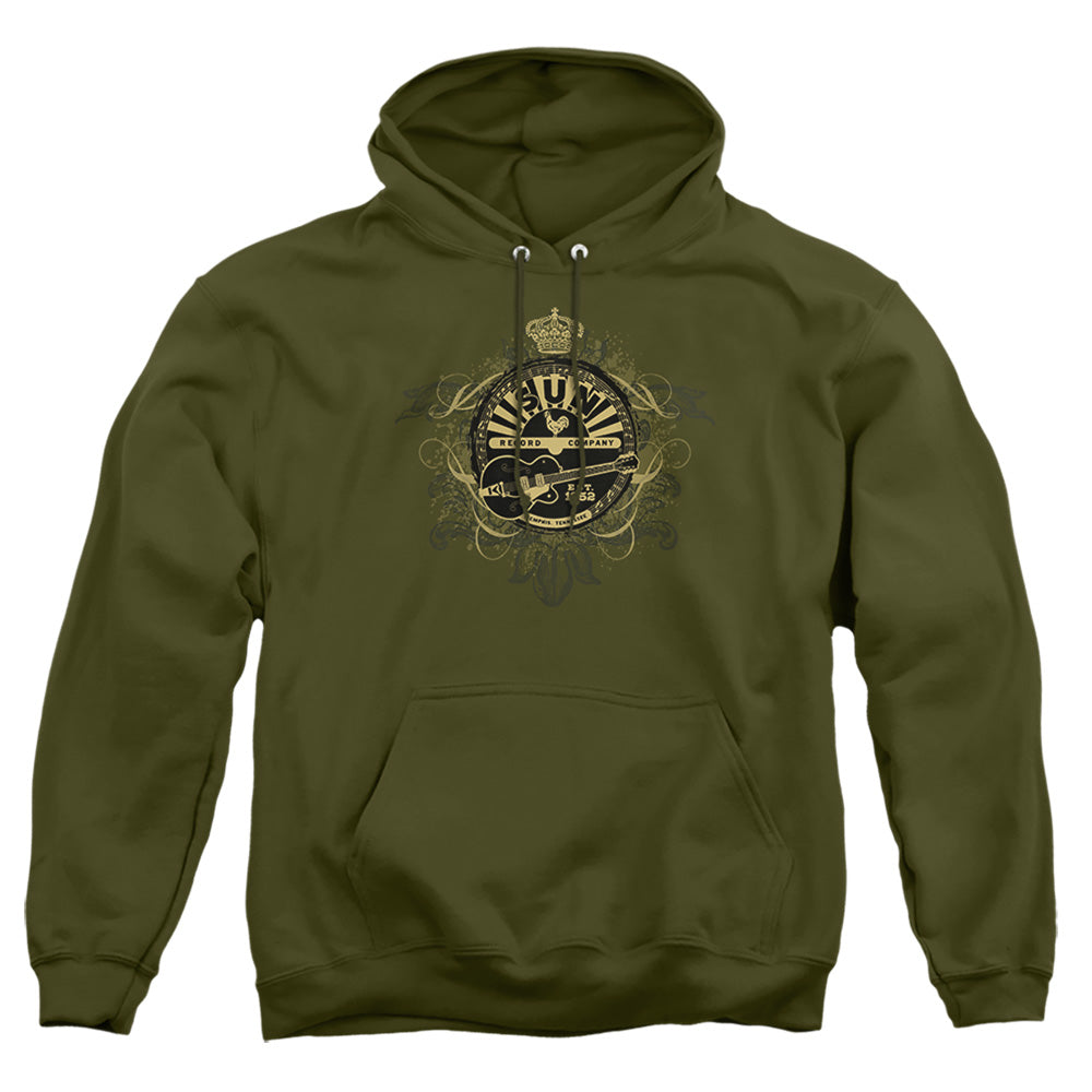 Sun - Rock Heraldry - Adult Pull-over Hoodie - Military Green