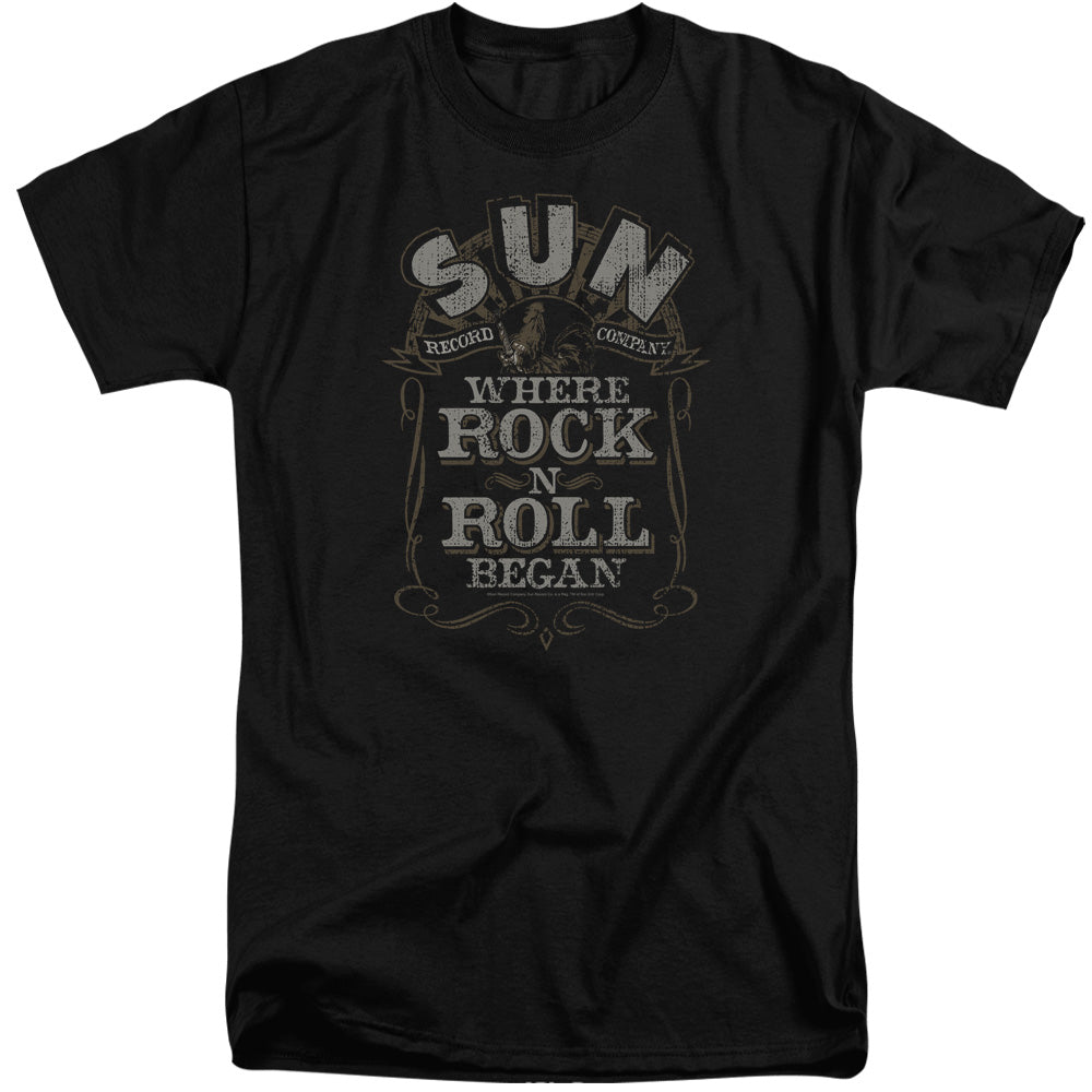 Sun - Where Rock Began - Short Sleeve Adult Tall - Black T-shirt