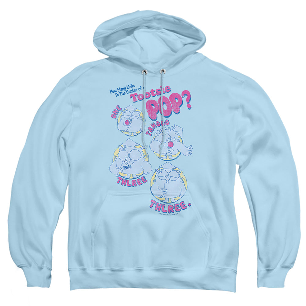 Tootsie Roll Three - Adult Pull-over Hoodie - Light Blue