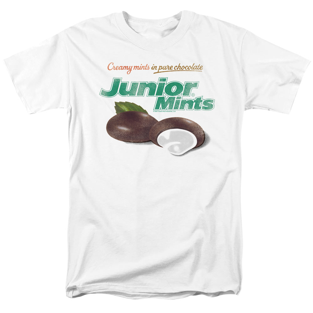 Tootsie Roll - Junior Mints Logo - Short Sleeve Adult 18/1 - White T-shirt