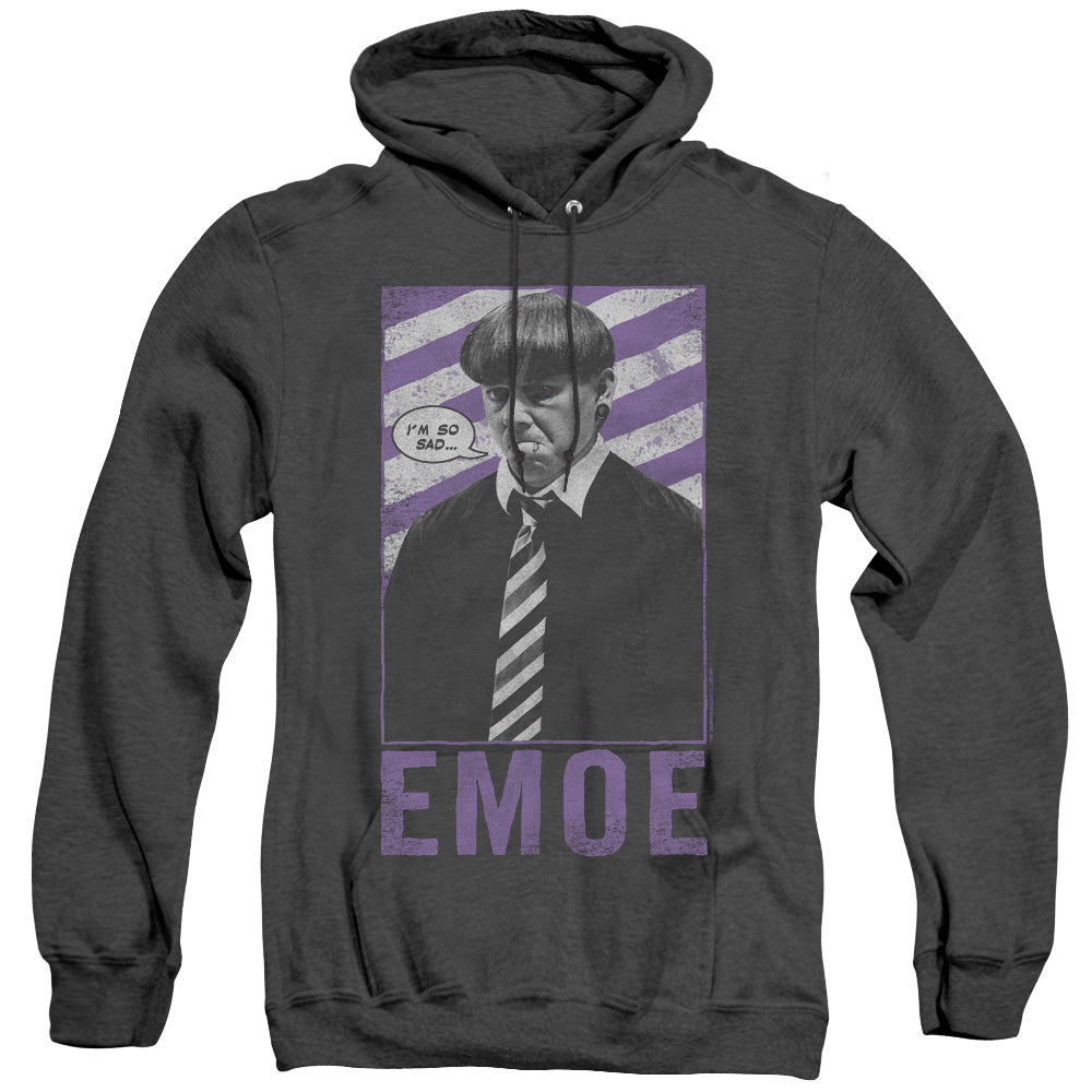 Three Stooges - Emoe - Adult Heather Hoodie - Black