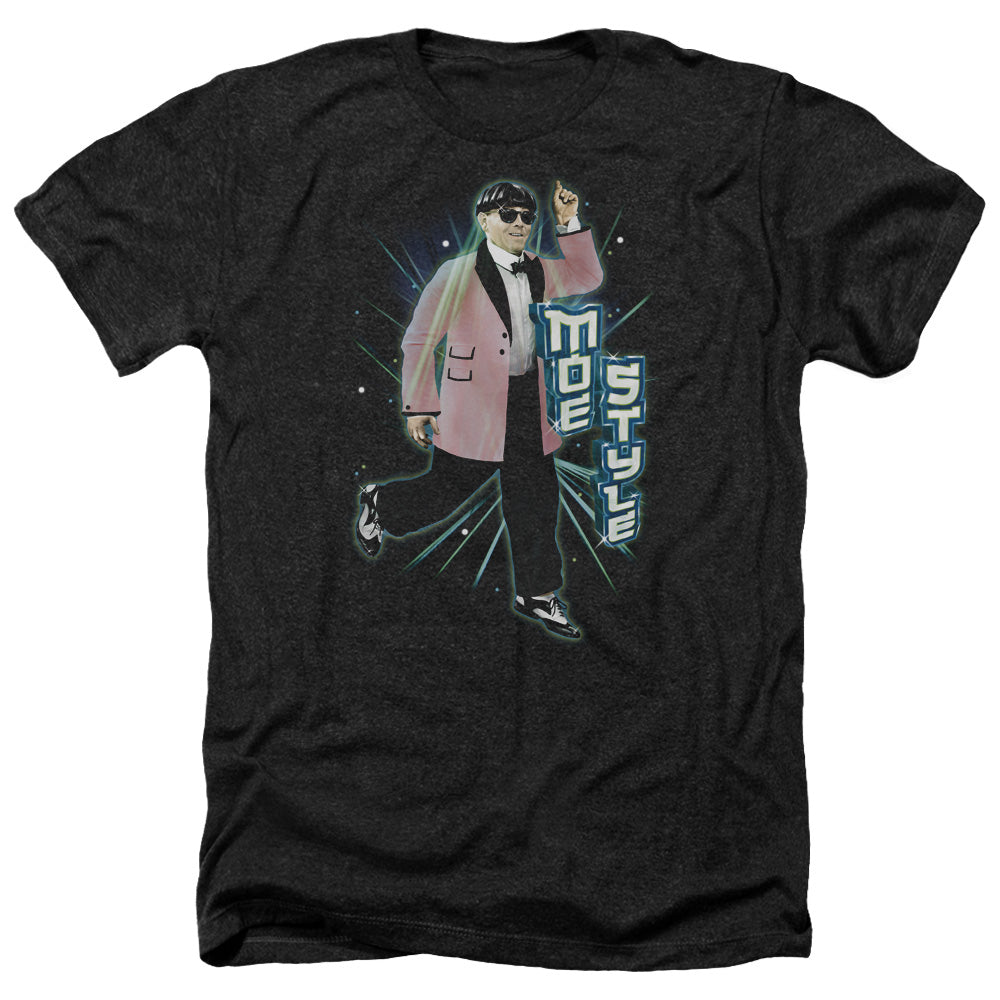 Three Stooges - Moe Style - Adult Heather-black