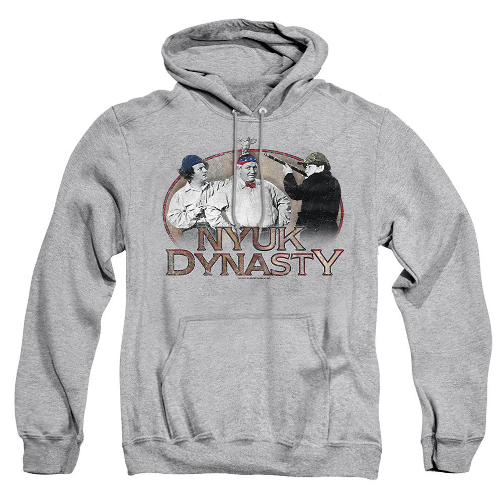 Three Stooges - Nyuk Dynasty - Adult Pull-over Hoodie - Athletic Heather