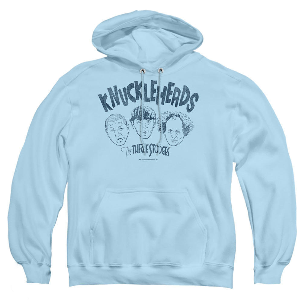 Three Stooges - Knuckleheads - Adult Pull-over Hoodie - Light Blue