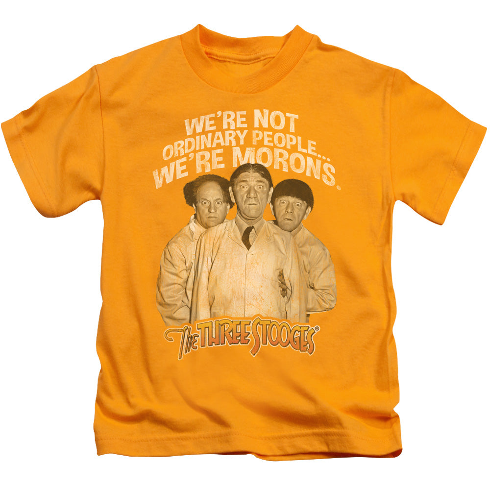 Three Stooges - Morons - Short Sleeve Juvenile 18/1 - Gold T-shirt