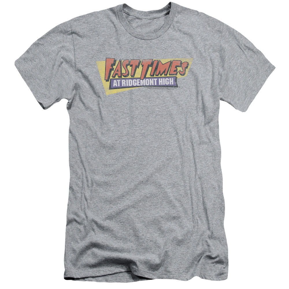 Fast Times Ridgemont High - Distressed Logo - Short Sleeve Adult 30/1 - Athletic Heather - Sm - Athletic Heather T-shirt