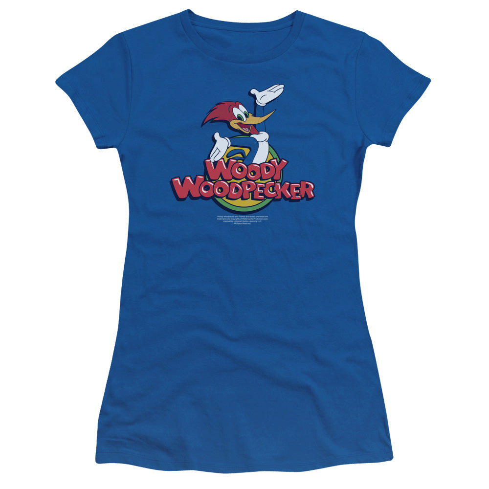 Woody Woodpecker - Woody - Short Sleeve Junior Sheer - Royal Blue T-shirt