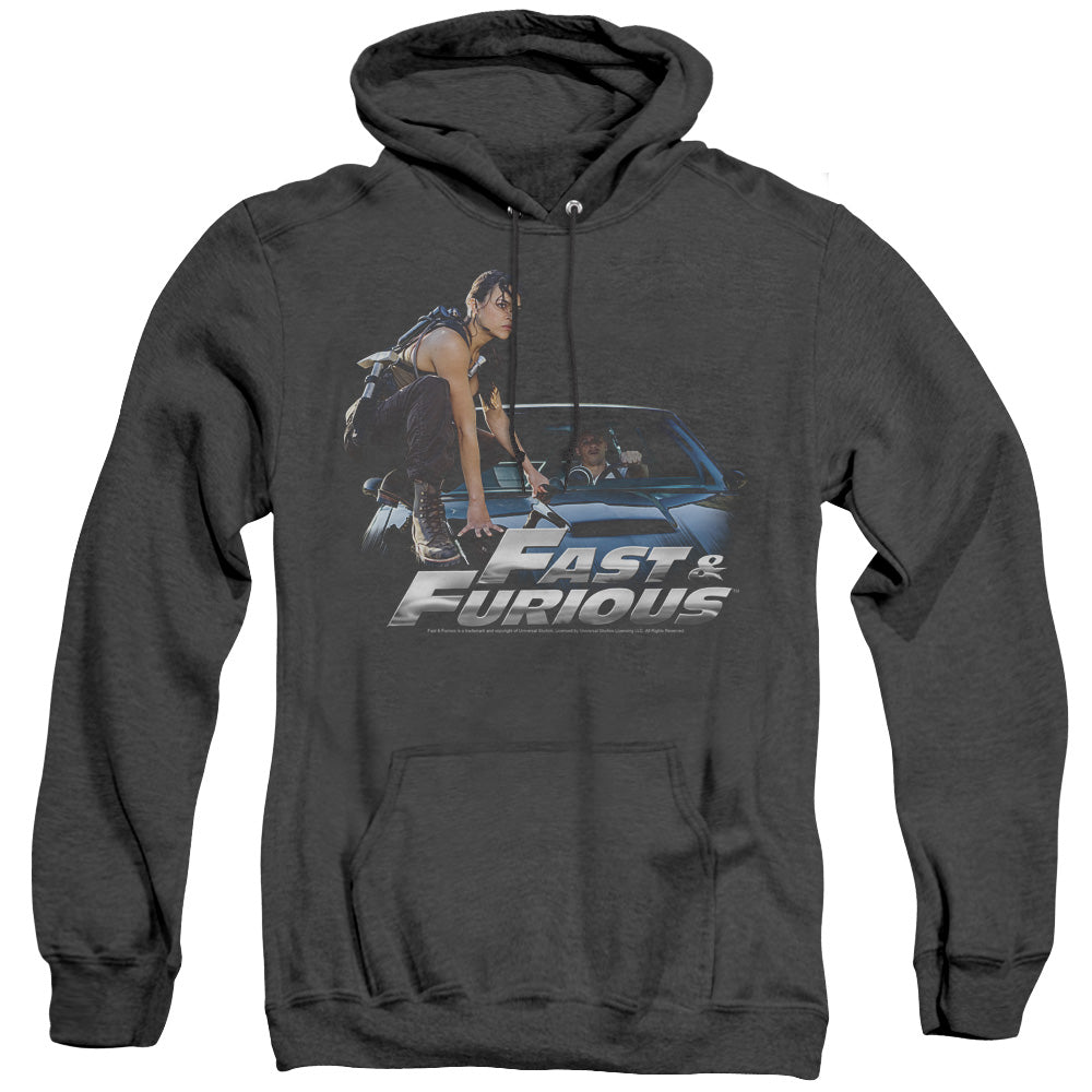 Fast And The Furious Car Ride - Adult Heather Hoodie - Black - Sm - Black