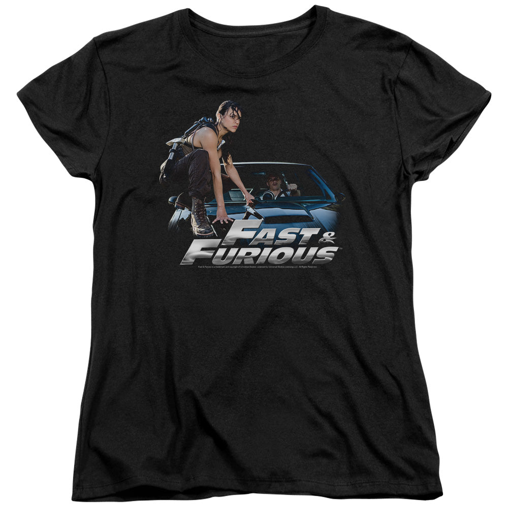 Fast And The Furious - Car Ride - Short Sleeve Womens Tee - Black - Sm - Black T-shirt