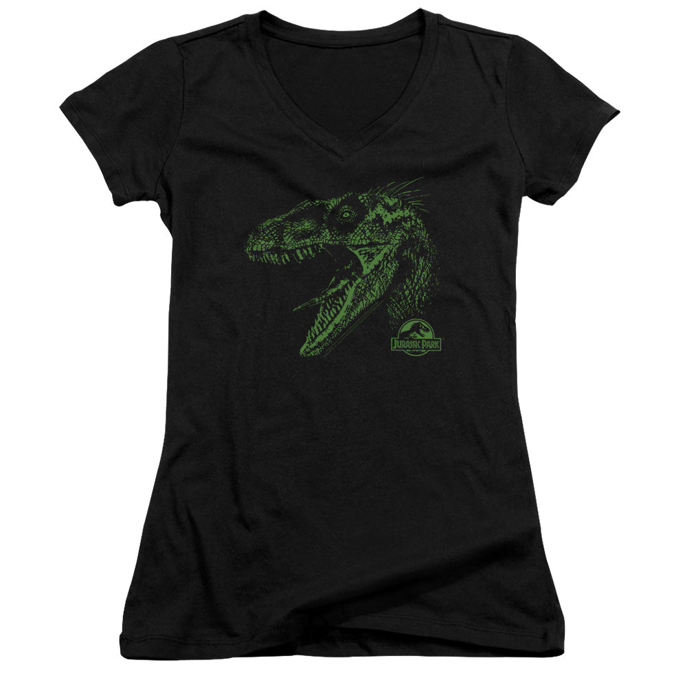 Jurassic Park - Raptor Mount - Junior V-neck - Black