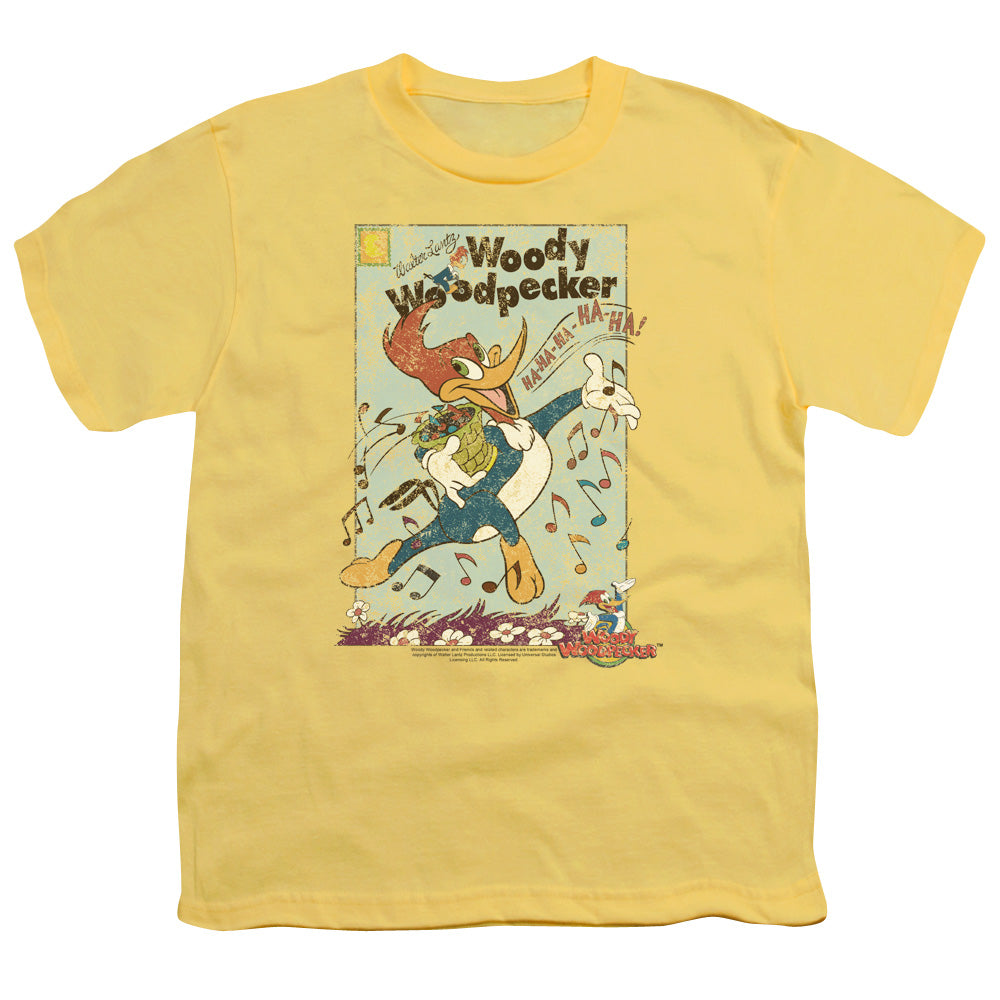 Woody Woodpecker - Vintage Woody - Short Sleeve Youth 18/1 - Banana T-shirt