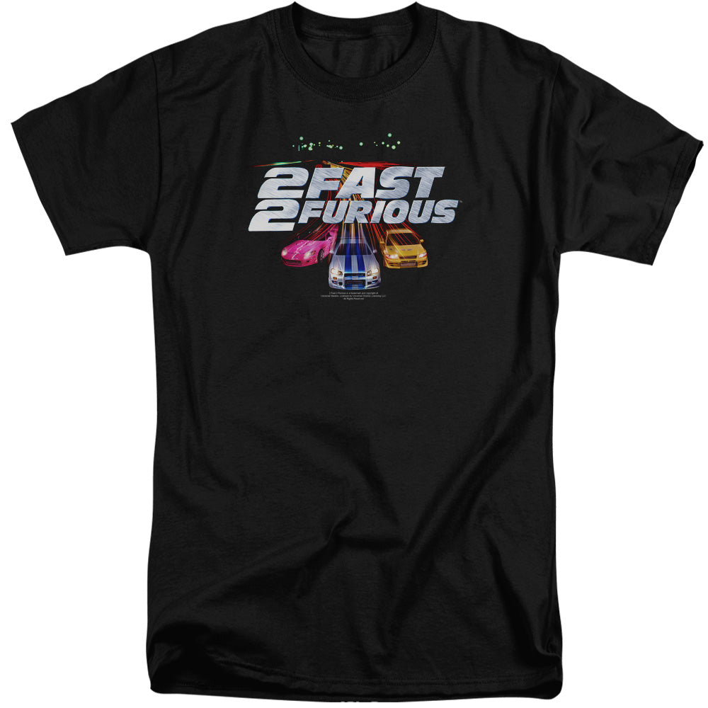 2 FAST 2 FURIOUS LOGO - S/S ADULT TALL - BLACK - XL T-Shirt