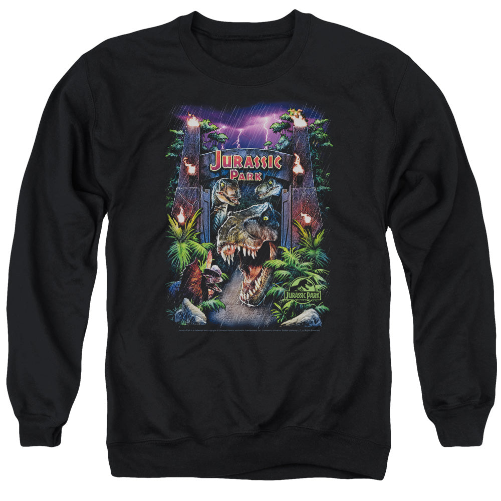 Jurassic Park - Welcome To The Park - Adult Crewneck Sweatshirt - Black