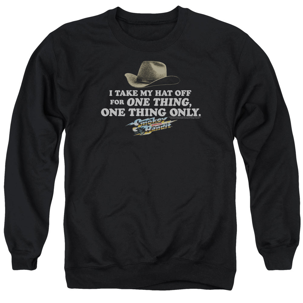 Smokey And The Bandit - Hat - Adult Crewneck Sweatshirt - Black