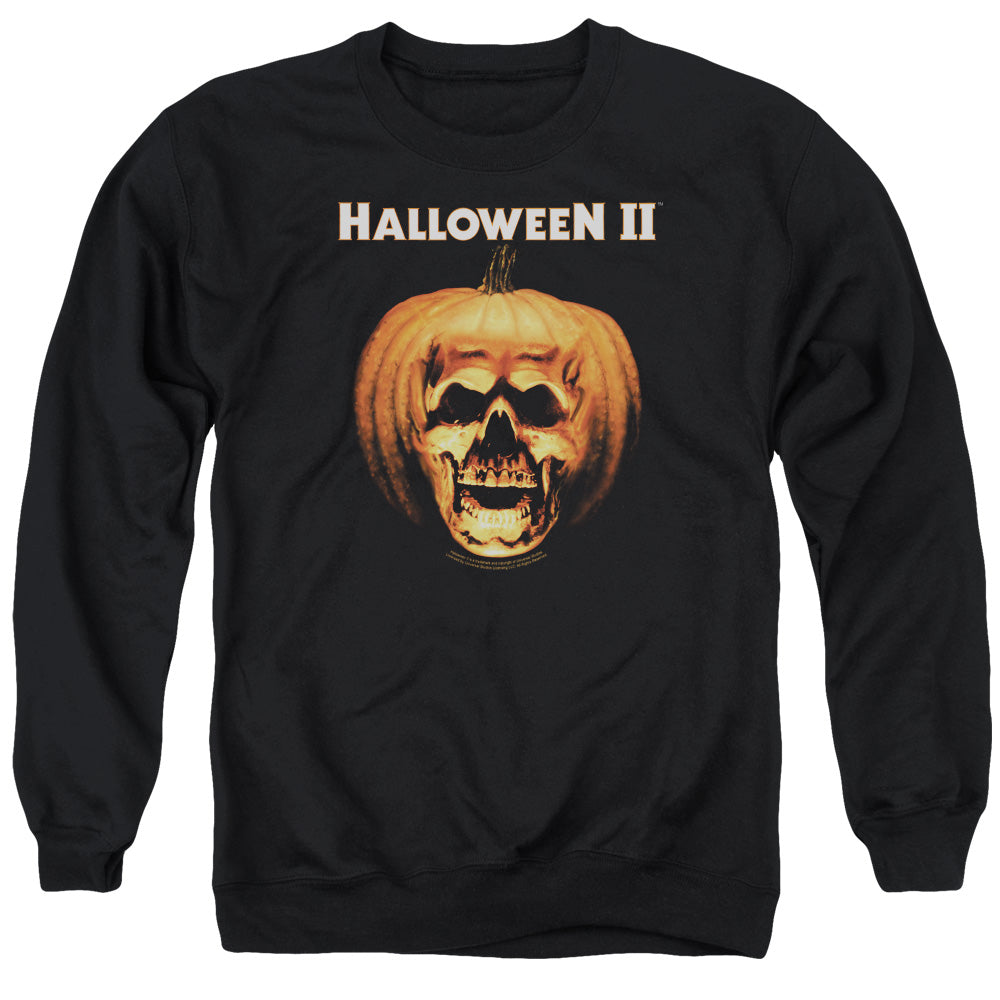 Halloween Ii - Pumpkin Shell - Adult Crew Sweat - Black - Sm - Black