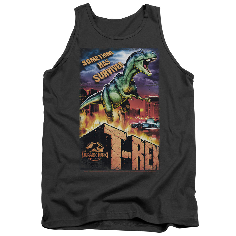 Jurassic Park - Rex In The City - Adult Tank - Charcoal