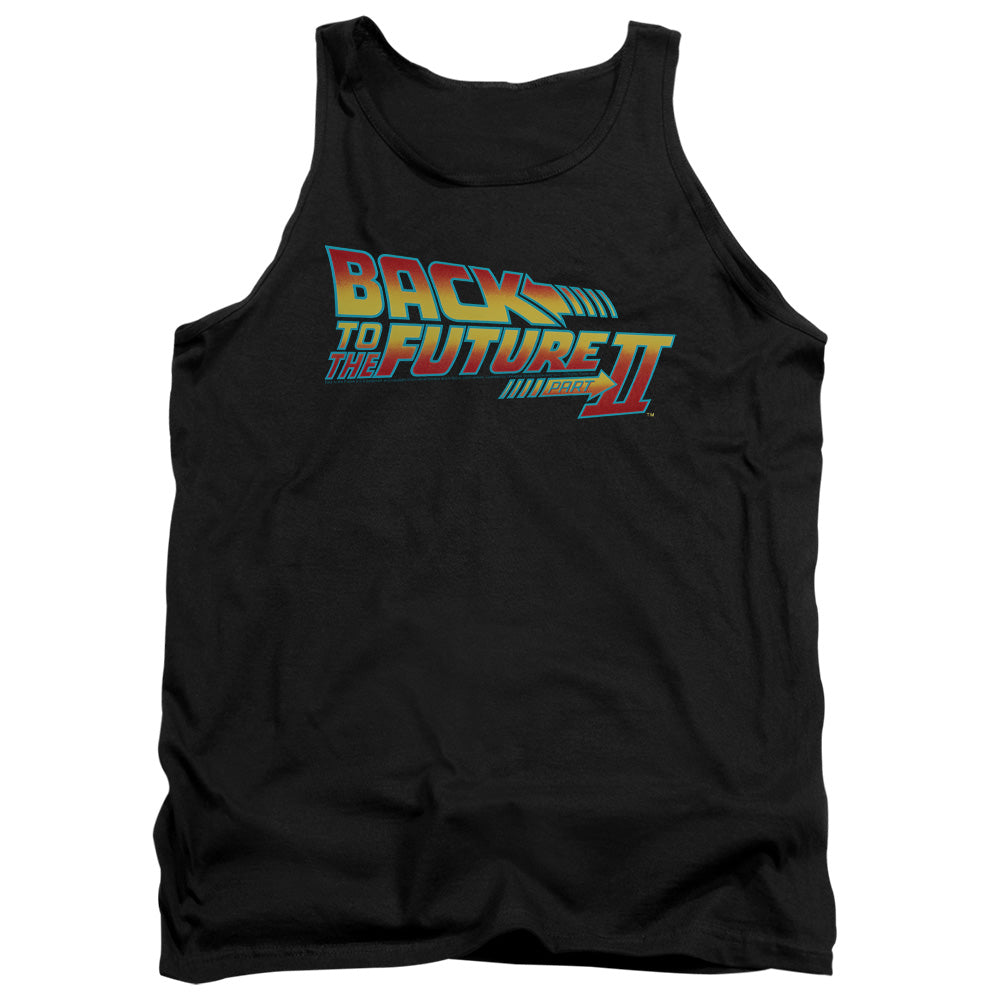 Back To The Future Ii - Logo - Adult Tank - Black - Sm - Black