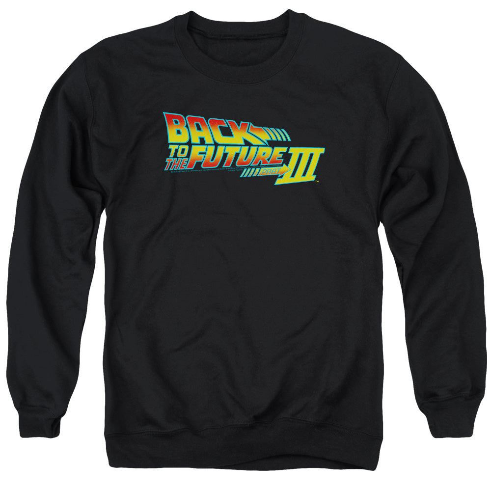 Back To The Future Iii - Logo - Adult Crewneck Sweatshirt - Black