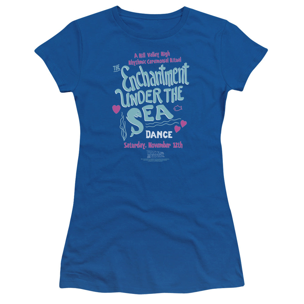 Back To The Future - Under The Sea - Short Sleeve Junior Sheer - Royal Blue T-shirt