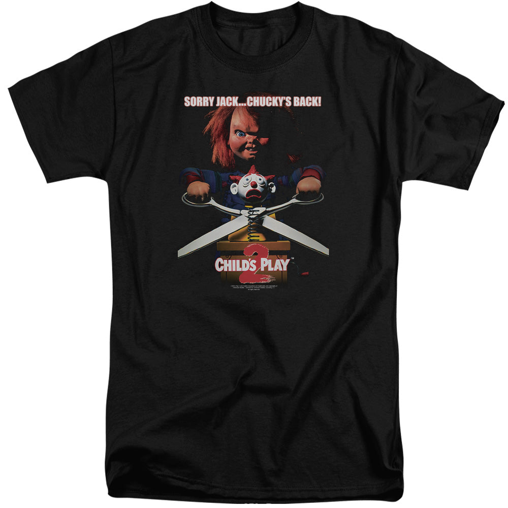 Childs Play 2 - Chuckys Back - Short Sleeve Adult Tall - Black - Xl - Black T-shirt