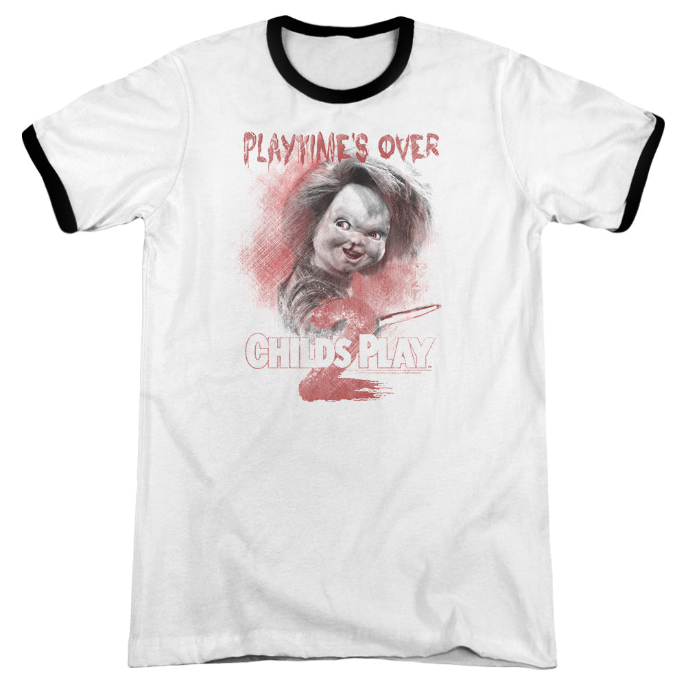 Childs Play 2 - Playtimes Over - Adult Ringer - White/black