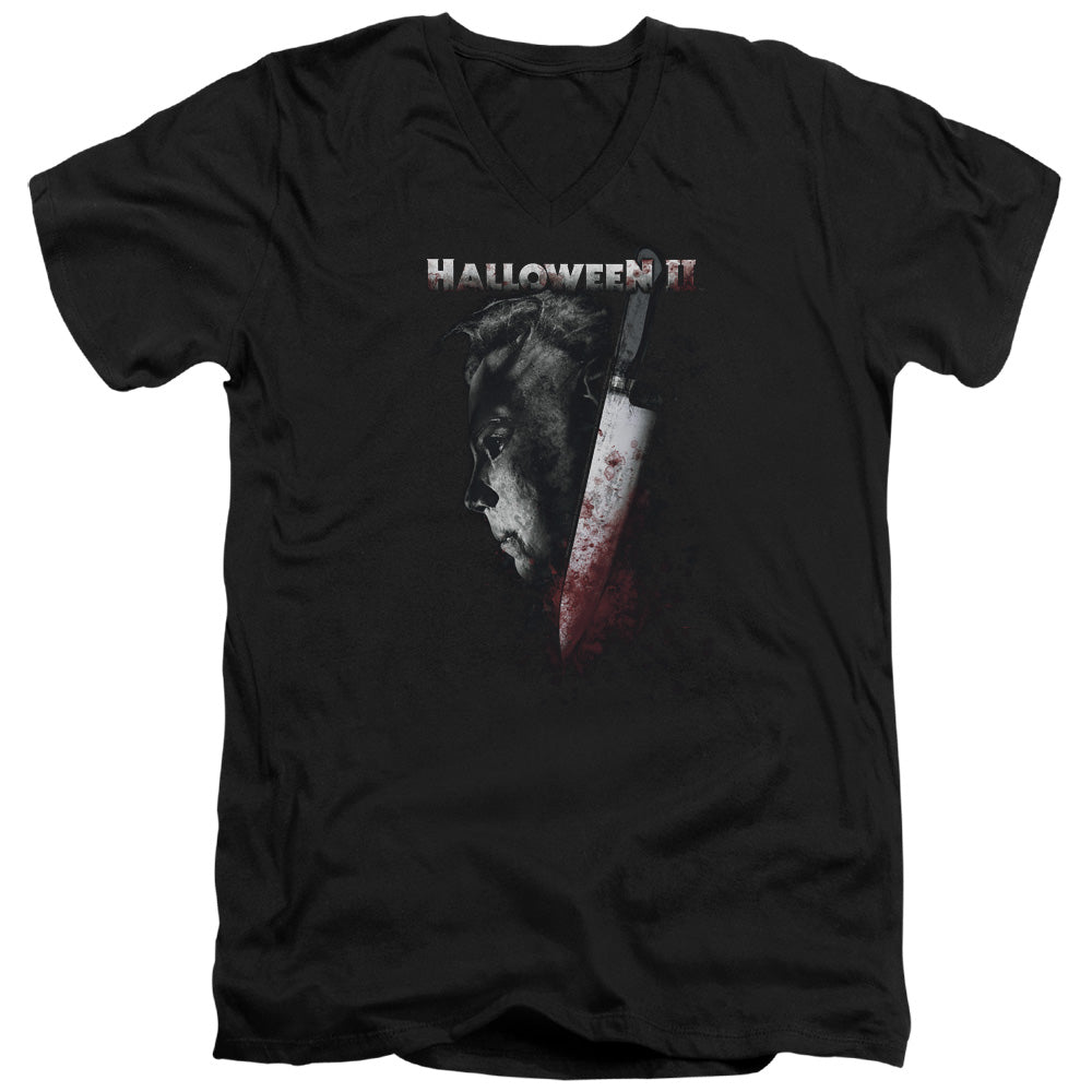 Halloween Ii - Cold Gaze - Short Sleeve Adult V-neck 30/1 - Black T-shirt